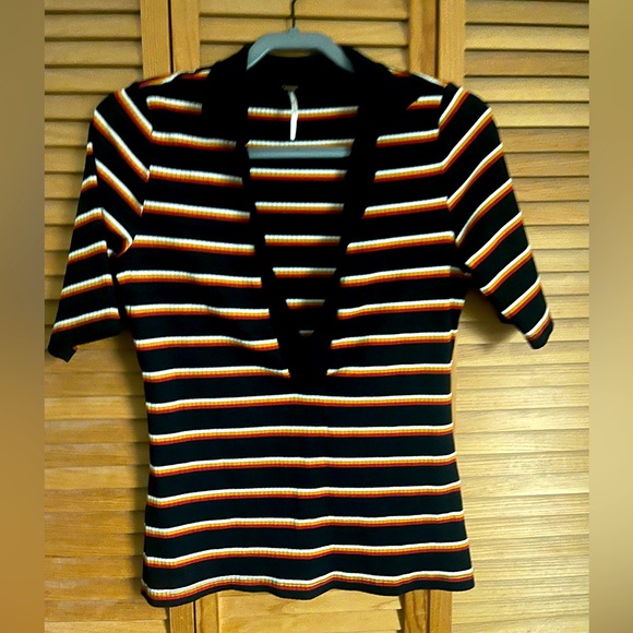 Free People Striped Top - Picture 1 of 3